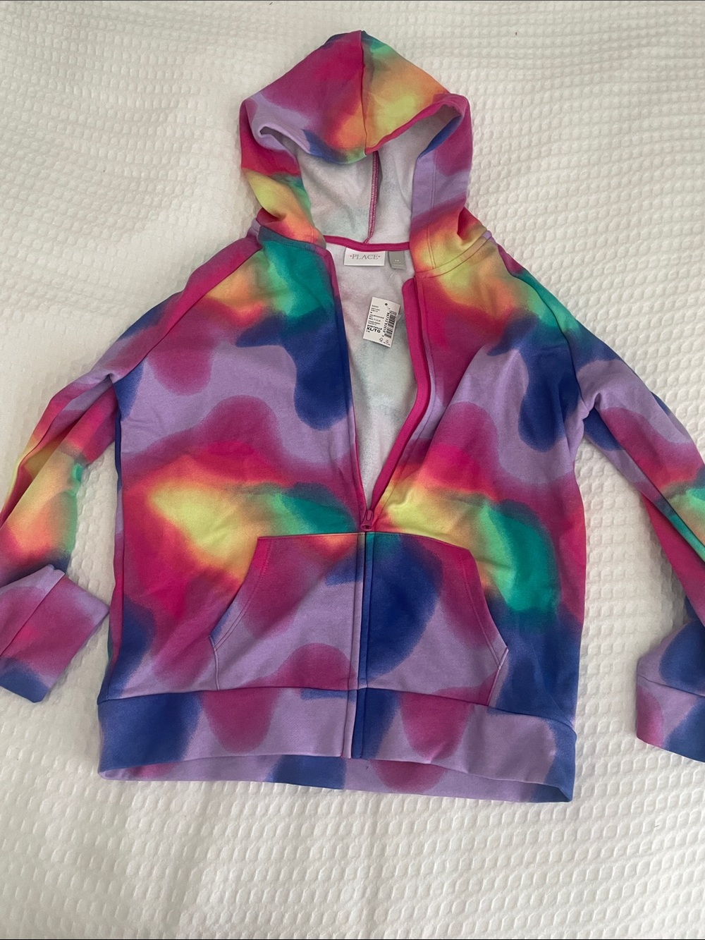 The Children's Place Tie-Dye Zip Hoodie - Pink, Purple, Blue, Green, Yellow